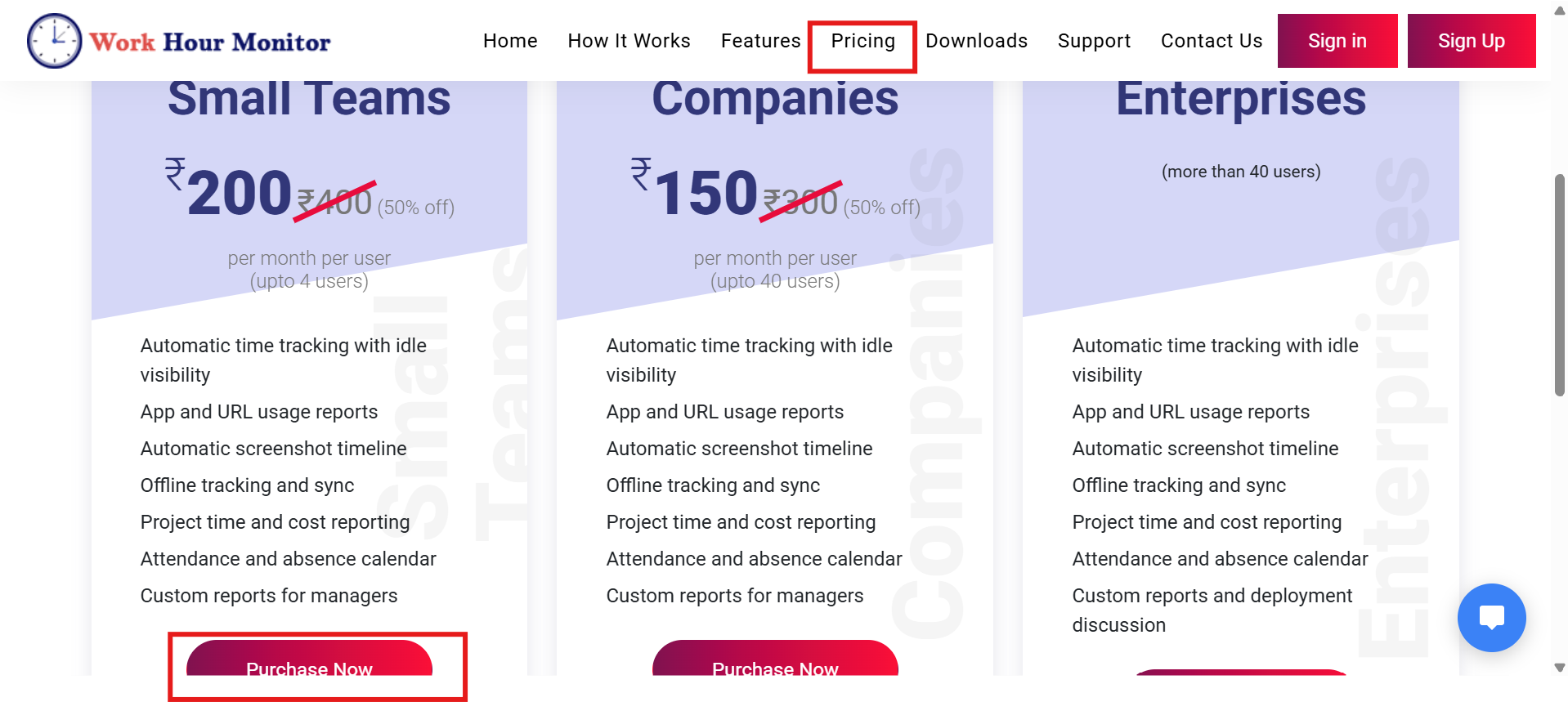 Billing & Downloads Guide screenshot